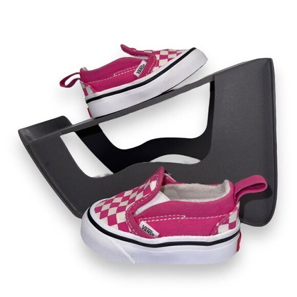 Vans Classic Slip-on Checkerboard Skate Shoes Pink / White Toddler 2.5 - Picture 1 of 11